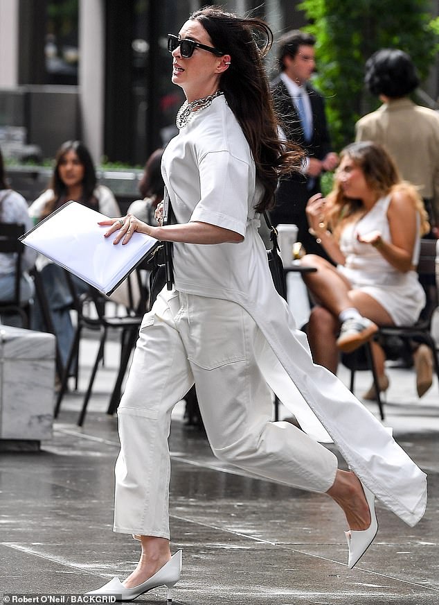 Her transformation in The Devil Wears Prada seems to have lasted into the sequel, as Anne was spotted in character on Friday in two fashion-forward outfits
