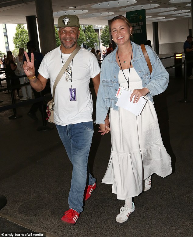 Goldie and his wife Mika Price wore their casual outfits