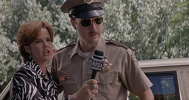 She made a cameo as a reporter in Wes Craven's 1996 blockbuster Scream - seen with David Arquette as Dewey