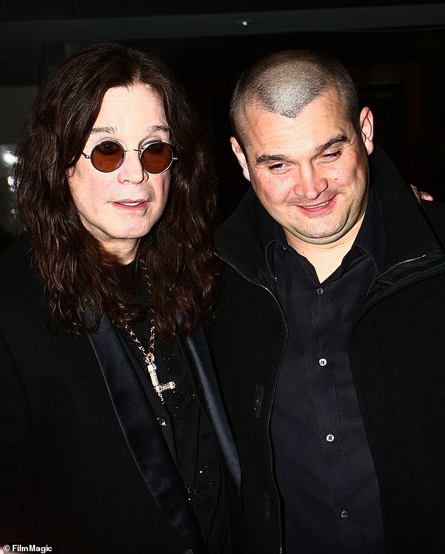 Ozzy Osbourne pictured with Louis Osbourne, his son from his first marriage to Thelma Riley
