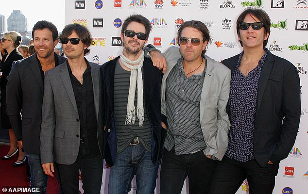 'His warmth and good humour, not to mention his encyclopaedic songbook were an absolute inspiration,' Bernard added. Pictured: Powderfinger at the 2010 ARIA Awards