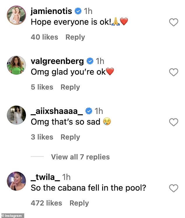Others empathized with the star, with one person writing, 'Omg that's so sad'