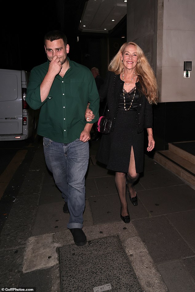 Mick's ex-wives also stepped out en masse to celebrate with him as Jerry Hall - who is the mother of Georgia May and Gabriel, 27 - joined the celebrations