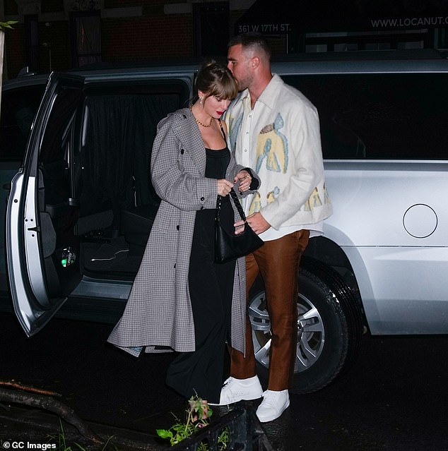 When Taylor Swift. 35,  and Travis Kelce, 35,  first got together, fans came up with several combinations of their names, such as Tayvis, Traylor or Swelce as a moniker for the couple; Pictured in New York City in October 2023