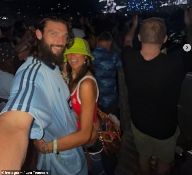 In a gallery of snaps and videos shared on Instagram, the couple put on a loved-up display as they joined the crowds at Saturday's show