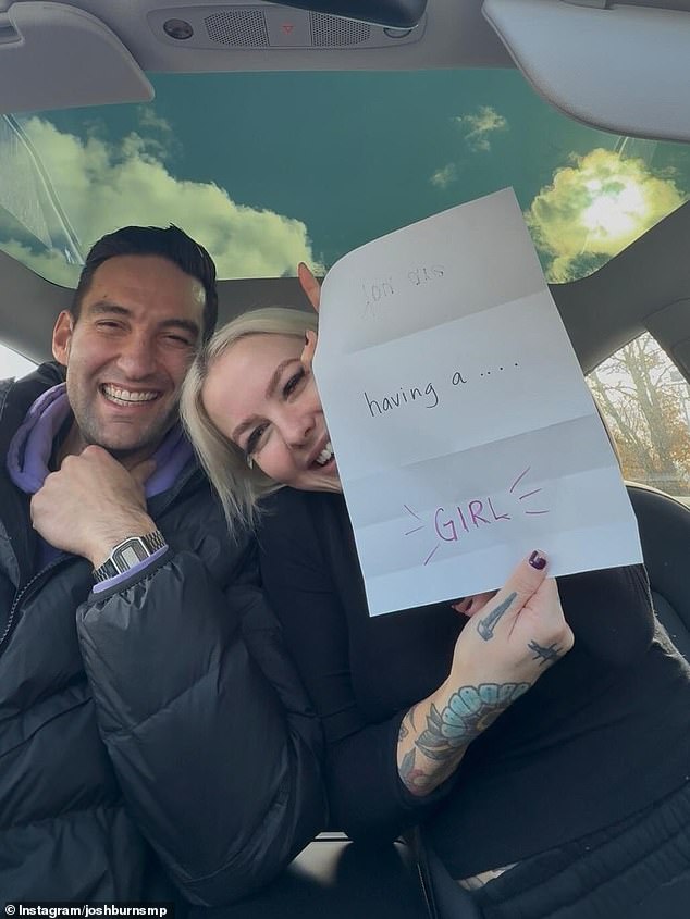 The two also showed off their sonogram image, and revealed that they are having a baby girl