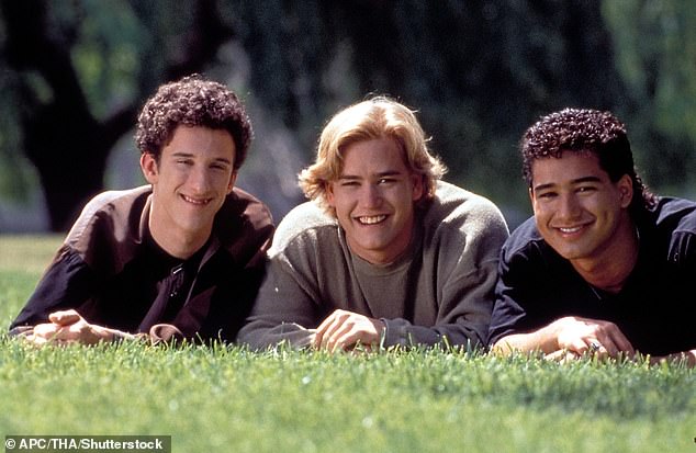 Diamond would star in numerous spin-offs, among them Saved By The Bell: The College Years (pictured). L-R: Dustin Diamond, Mark-Paul Gosselaar and Mario Lopez