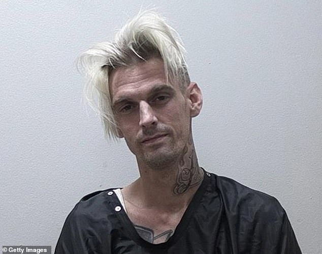 Carter battled mental health and substance abuse issues throughout his adult life (pictured here in a 2017 mugshot for marijuana possession and driving under the influence)