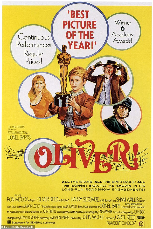 Oliver! won six Oscars of a possible eleven at the 1969 Academy Awards in Los Angeles