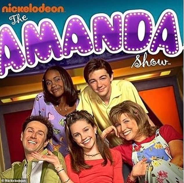 Bynes (centre, bottom row) took centre-stage in The Amanda Show, a heavily financed vehicle for her evident potential as an actress