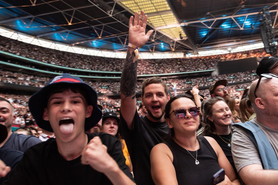 Oasis fans at Wembley Stadium.