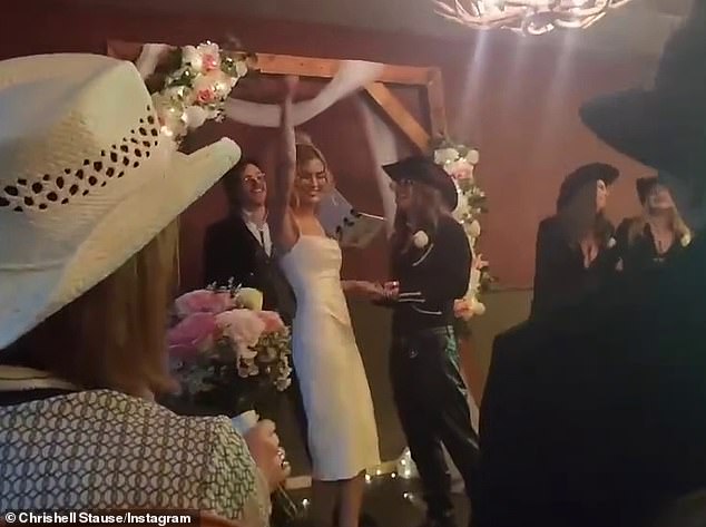 Stause and the non-binary rocker - who uses they/them pronouns - renewed their vows for a third time in Melbourne, Australia in July 2024