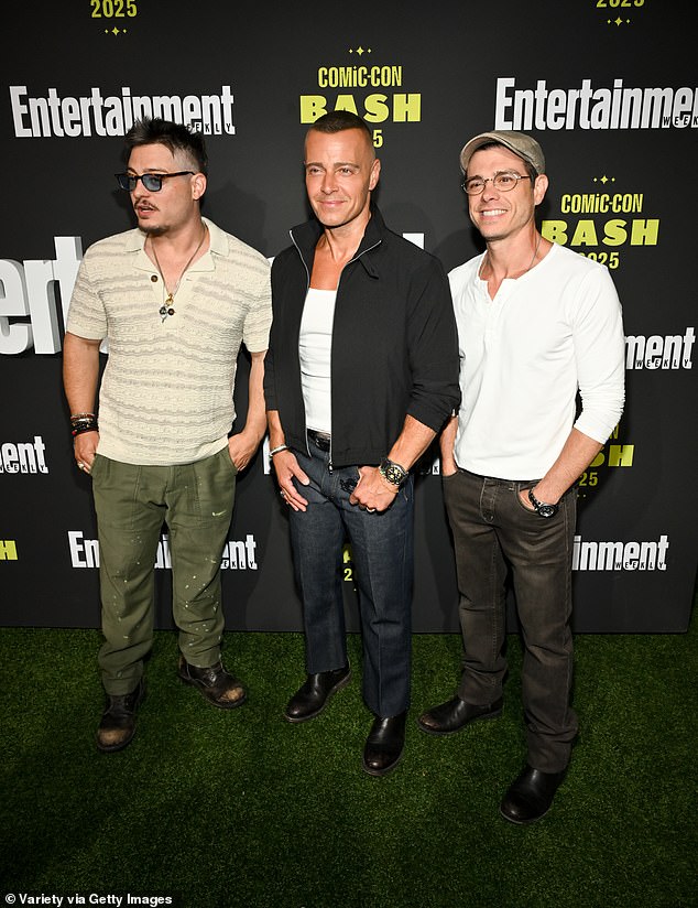 Matthew and his brothers Andy, 37, and Joey, 49, were at Comic-Con in San Diego getting support for the Kickstarter for The Lawrence Brothers Detective Agency graphic novel; Pictured In San Diego on Saturday