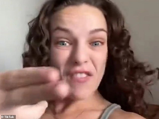 In the video, Abbie said: 'Why is it not already done? Every day, there's another [gun symbol] happening and that's awful for your country, right? Why don't we redirect this energy to something else, you know?'
