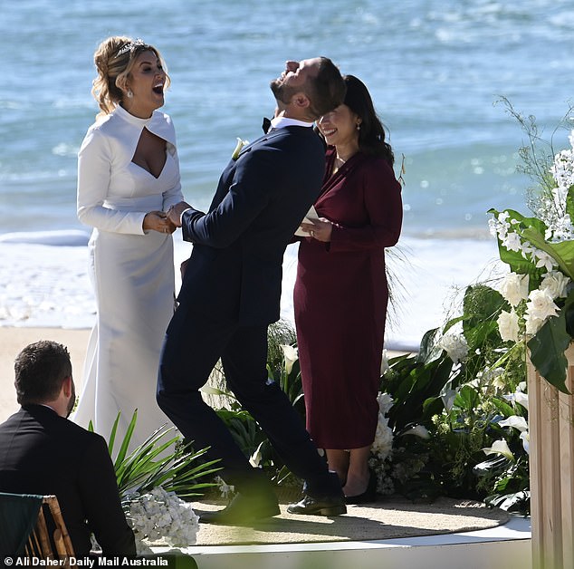 The couple wed on Sydney's Maroubra Beach
