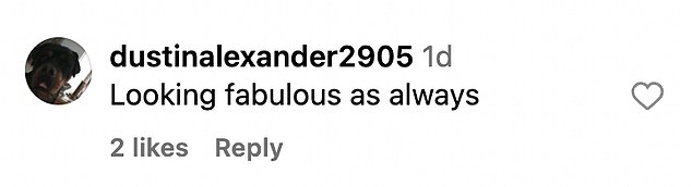 Fans were quick to praise the star's looks in the comments section, writing: 'The most beautiful woman on the planet my opinion'