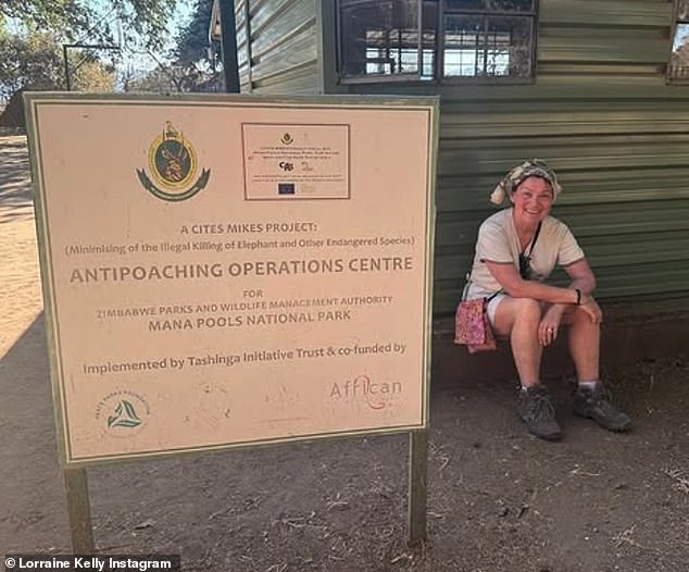 But despite being left ‘minging’ as they roughed it, the broadcaster, 65, and her partner of 33-years, appeared to love every moment