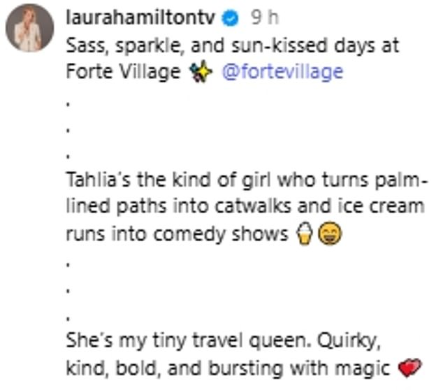 'Sass, sparkle, and sun-kissed days at Forte Village ¿,' she captioned the snaps
