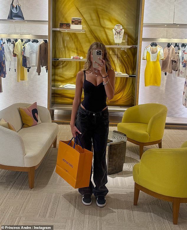 She made her modelling debut last year and is preparing to star in her own TV show for the first time (pictured on a luxurious shopping spree)