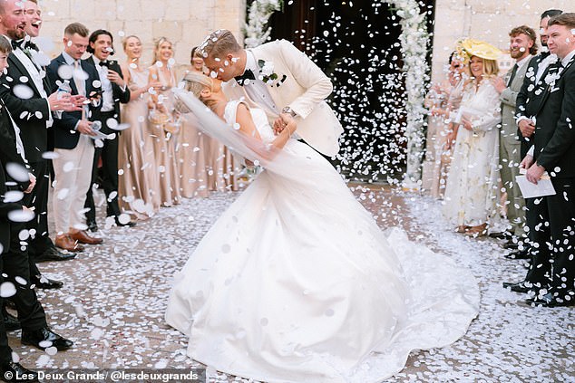 The couple, who have been together for seven years, after first meeting at university, held a civil ceremony earlier this year in Chelsea's Old Town Hall in London