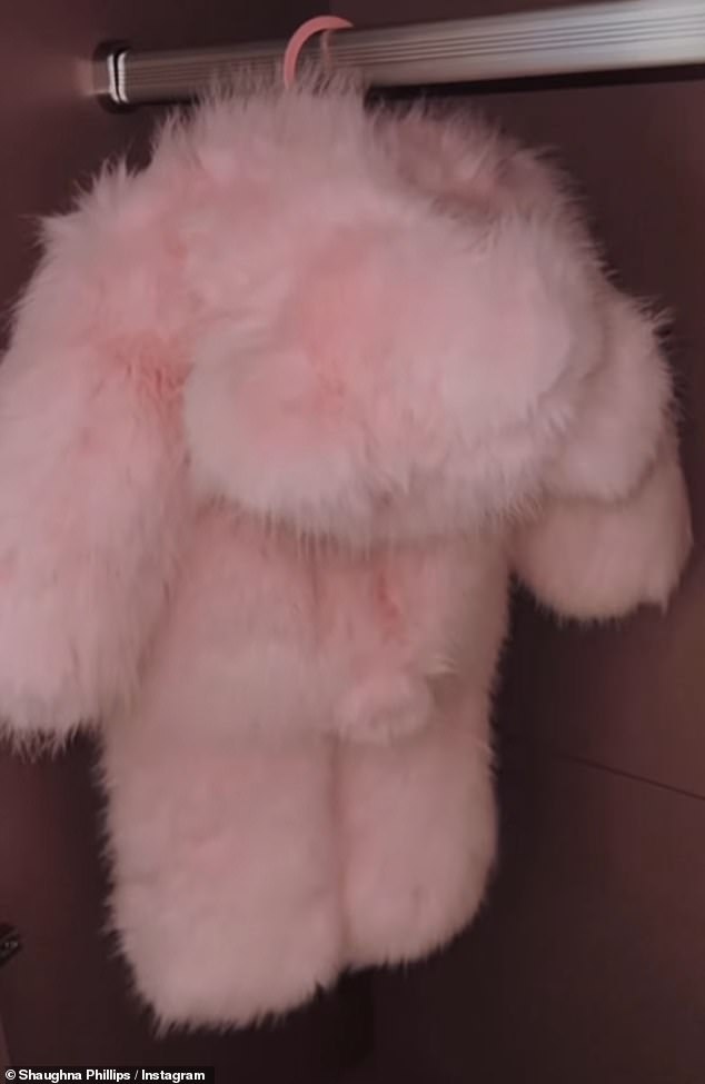 Thrilled to announce the gender, Shaughna posted a video of a fury pink baby grow ahead of welcoming her baby girl