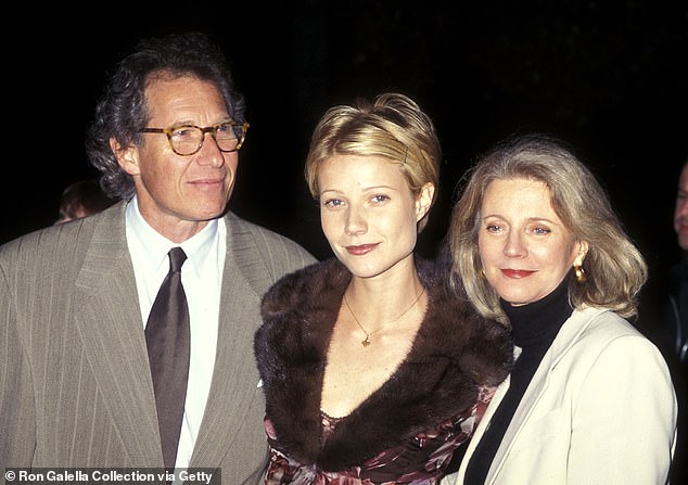 Paltrow had a privileged upbringing having been born into 'Hollywood royalty' as the daughter of actress Blythe Danner and late director Bruce Paltrow; pictured in 1997