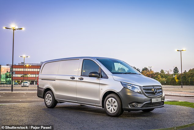 'Both vehicles are considered safe, but in a head-on collision like that, there is no denying that physics, vehicle mass and dimensions play a big part in the impact result – as witnessed here, said motoring expert Alborz Fallah. Pictured: A Mercedes-Benz Vito