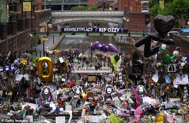 Emotional tributes have been left canalside at Birmingham's Brindleyplace, near Broad Street