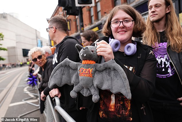 A cuddly toy bat was held, nodding to one of the most famous anecdotes regarding Ozzy - with the singer having bitten the head off on on-stage during a live concert