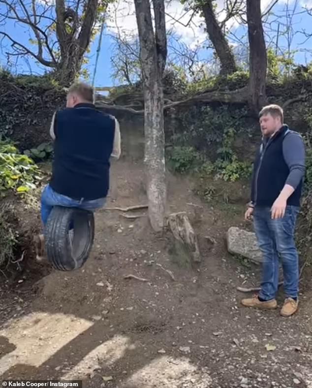 It comes after Kaleb posted a video of his doppelganger brother pushing him on a tyre swing