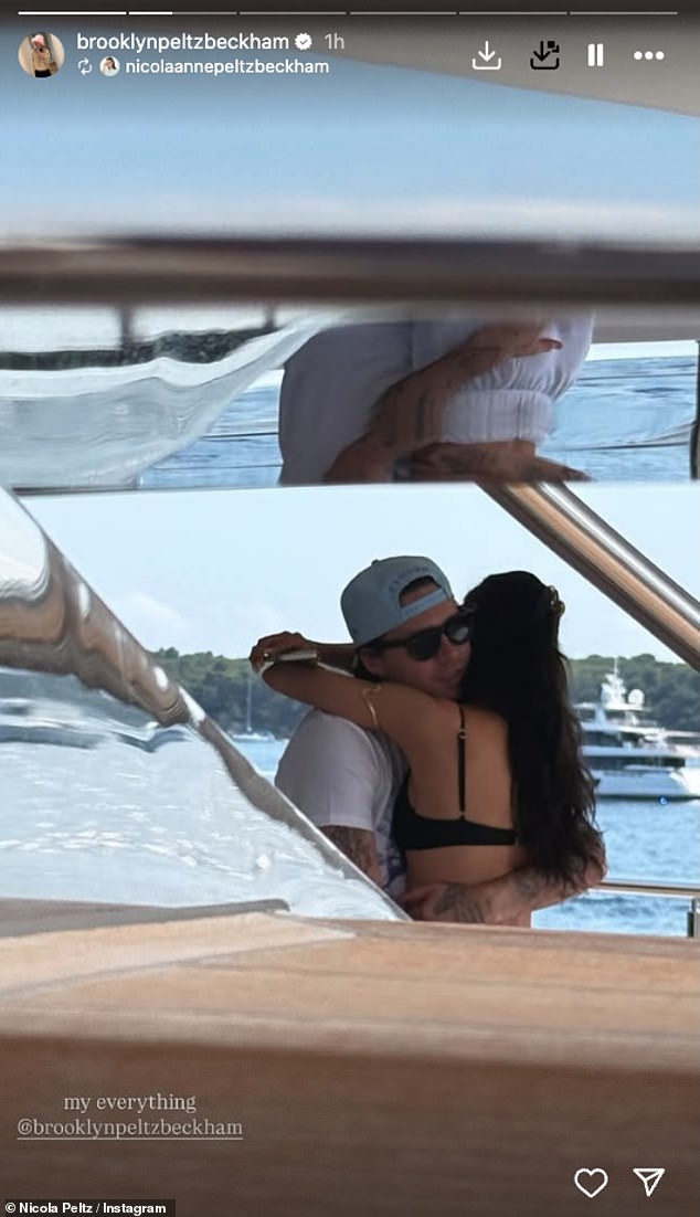 Meanwhile Nicola gushed and called her husband Brooklyn 'her everything'