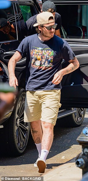 Brooklyn's return to the US comes as his family continue their annual St Tropez getaway