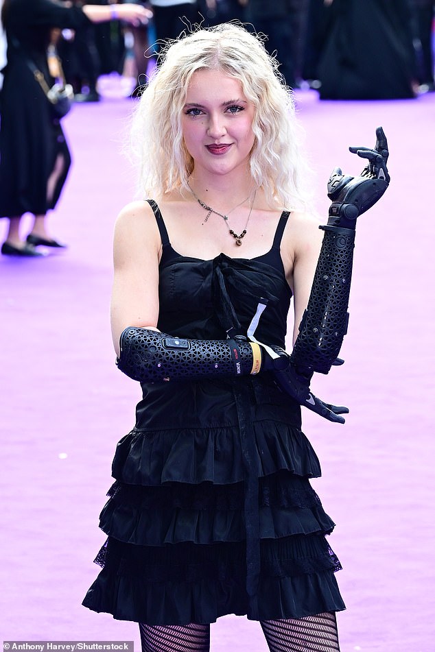 Tilly Lockey wore a ruffled mini dress