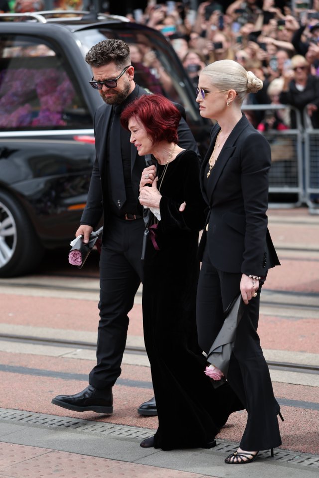 Mourners at Ozzy Osbourne's funeral procession.
