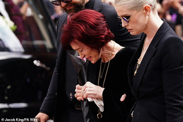 Sharon was seen on Wednesday beside her children including Jack and Kelly Osbourne