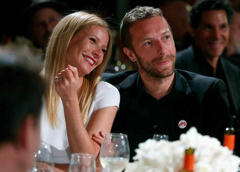 Gwyneth Paltrow and Chris Martin at a gala.