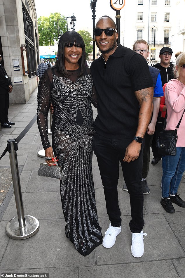 Former Gogglebox star Sandi Bogle was also joined by a male friend