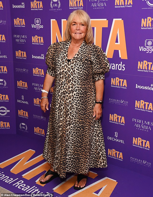 Linda Robson cut a chic figure in a leopard print dress