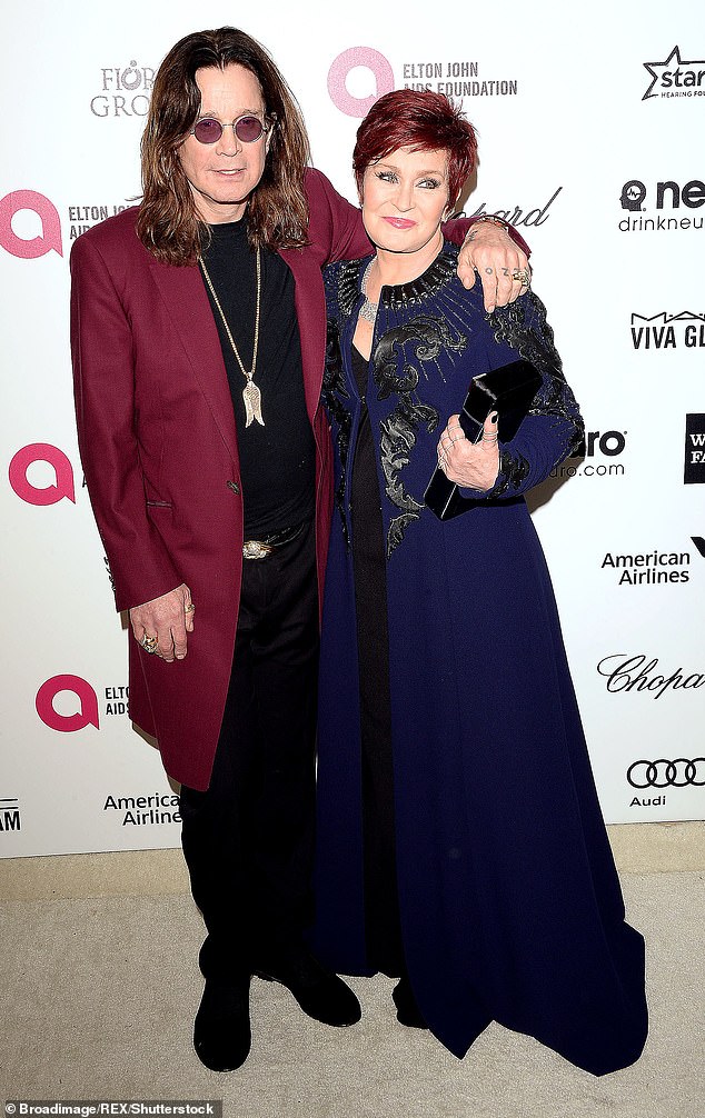 Ozzy and wife Sharon were regular guests at Sir Elton's annual AIDS Foundation (pictured 205)