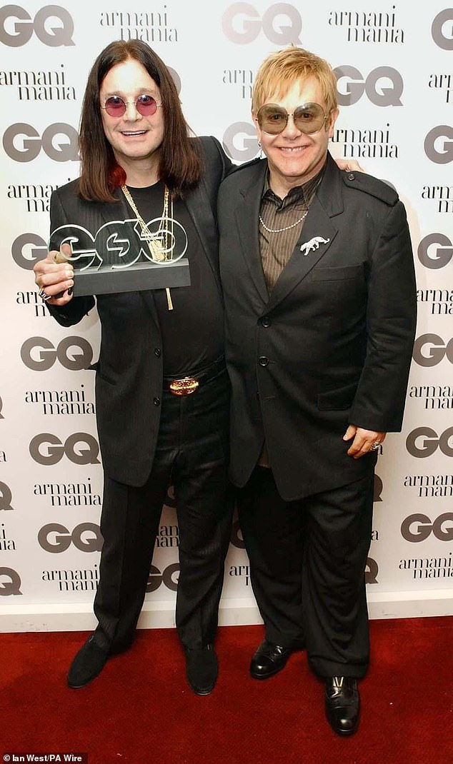 Meanwhile Ozzy also praised his long time pal for helping him in his recovery following a quad bike accident that forced him to have metal rods inserted into his back (pictured 2004)