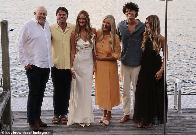 Billy (far left) is said to have cut an emotional figure during his daughter Ruby's (third from left) wedding to Josh Wallis in March