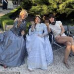Aimee Lou Wood, 31, has delighted fans by sharing behind-the-scenes pictures from her upcoming film The Idiots to Instagram on Saturday