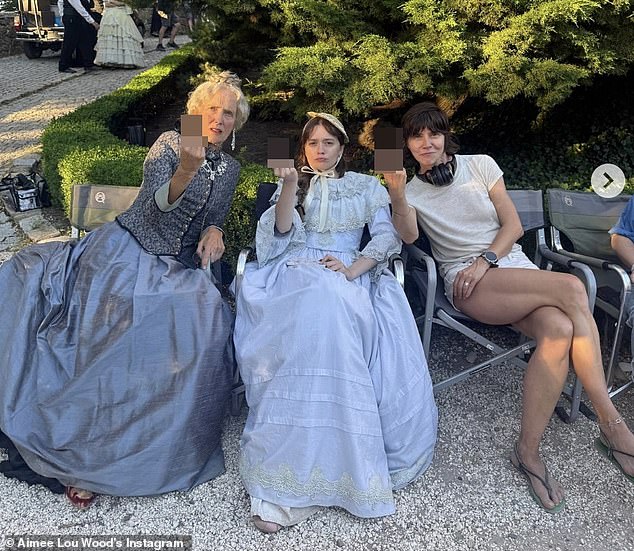 Aimee Lou Wood, 31, has delighted fans by sharing behind-the-scenes pictures from her upcoming film The Idiots to Instagram on Saturday