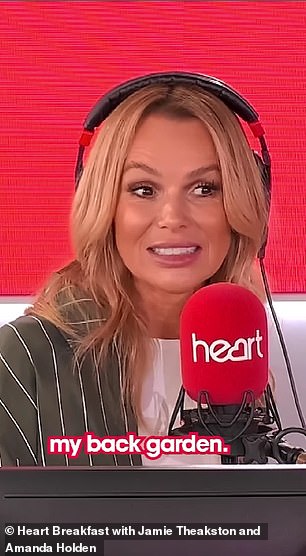 Amanda Holden was left red-faced as she made an awkward confession on Wednesday's Heart Radio