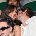 Andrew Garfield and Monica Barbaro appeared to confirm their romance at day seven of Wimbledon on Sunday