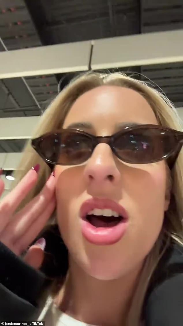 Former Married at First Sight bride Jamie Marinos has taken to social media to blast Jetstar. The 28-year-old marketing executive posted a selfie video to TikTok to complain about a lengthy delay on a recent Sydney to Melbourne flight. Pictured: Jamie in her post