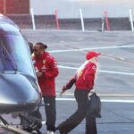 Anya Taylor-Joy joined Lewis Hamilton in flying back to London on Sunday night via helicopter, after the driver fell short at the British Grand Prix