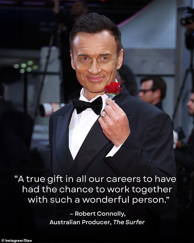 Australian producer Robert Connolly penned a heartfelt tribute to the actor on behalf of the cast and crew of The Surfer, a new film released in May