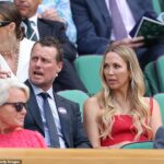 Lleyton Hewitt and his wife Bec Hewitt are enjoying a getaway to catch some of the world's most prestigious tennis matches. Both pictured