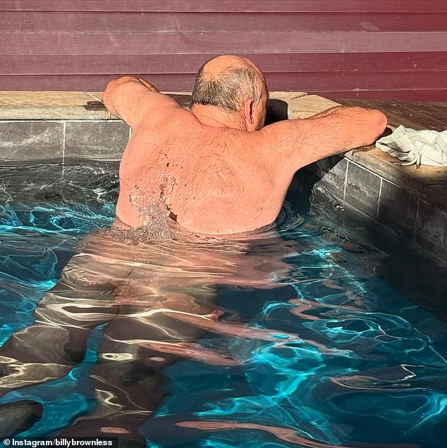 Billy shared a photo of himself completely nude in the pool